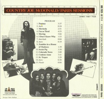 Country Joe McDonald - Paris Sessions (1973) (1996)