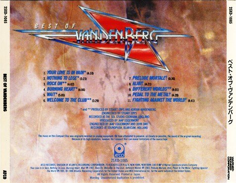 Vandenberg - Best Of Vandenberg (1988) [Japan Press] 