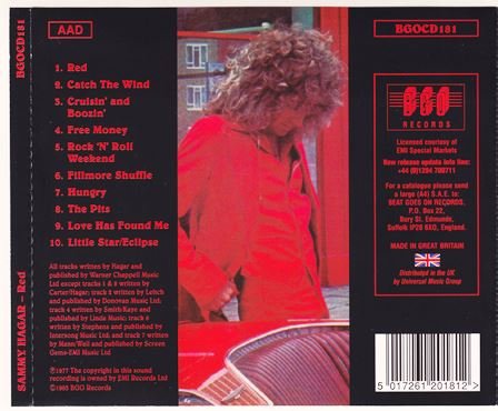 Sammy Hagar - Red (1977) [Reissue 1993]
