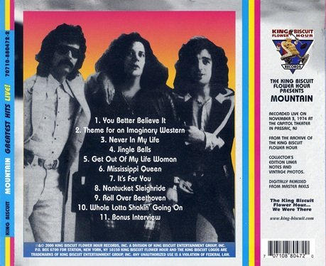 Mountain - Greatest Hits Live (1974) [Reissue 2000] 