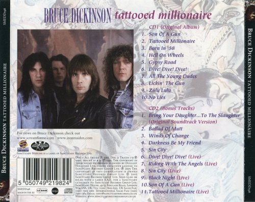Bruce Dickinson - Tattooed Millionaire [2CD] (1990) [2005]