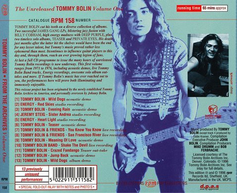 Tommy Bolin - From The Archives: Volume One (1996)