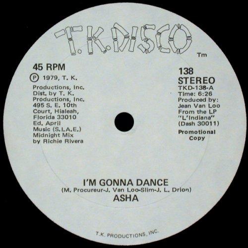 Asha - I'm Gonna Dance (Vinyl, 12'') (1979) (Remastered 2020)