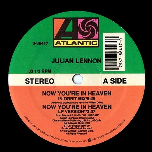 Julian Lennon - Now You're In Heaven (US, 12'') (1989)