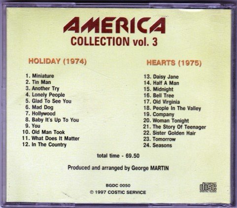 America - Holiday / Hearts (1974/1975) [Unofficial Release 1997]