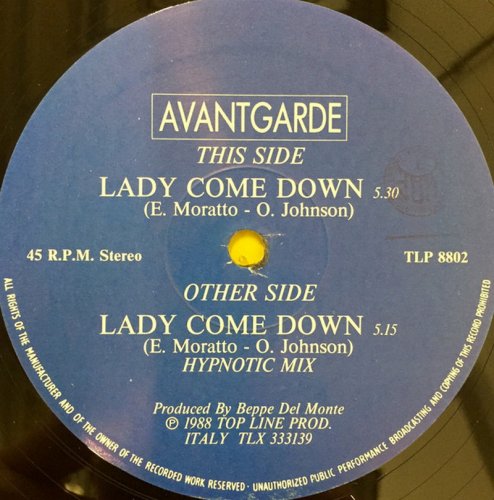 Avantgarde - Lady Come Down (Vinyl, 12'') 1988 