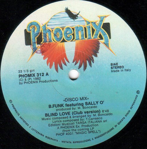 B.Funk Featuring Sally O' - Blind Love (Vinyl, 12'') 1982