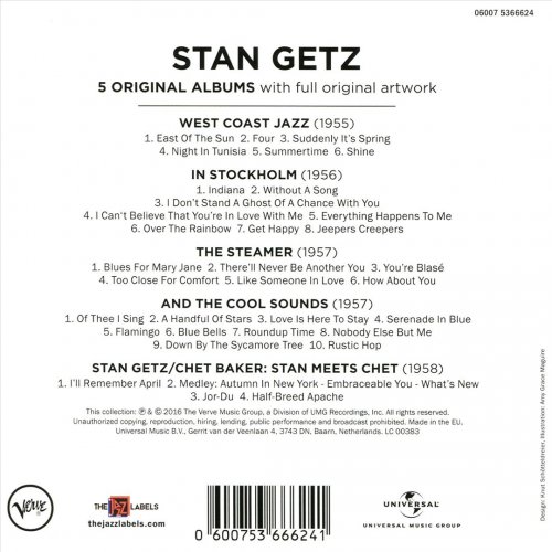 Stan Getz - 5 Original Albums (2016) 5CD