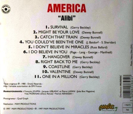 America - Alibi (1980) [Reissue 1997]