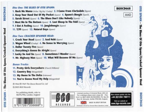 Otis Spann - The Blues Of Otis Spann & Cracked Spanner Head (1964,69) (2005) (2CD)
