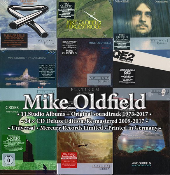 MIKE OLDFIELD «Discography» Deluxe Edition (24 x CD • Universal Music Co.• Re-mastered 2009-2017)
