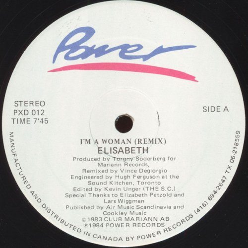 Elisabeth - I'm A Woman (Vinyl, 12'') 1984