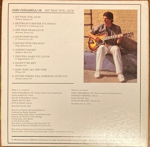 John Pizzarelli - Hit That Jive, Jack (1985) [Vinyl Rip 24/192] Lossless+MP3