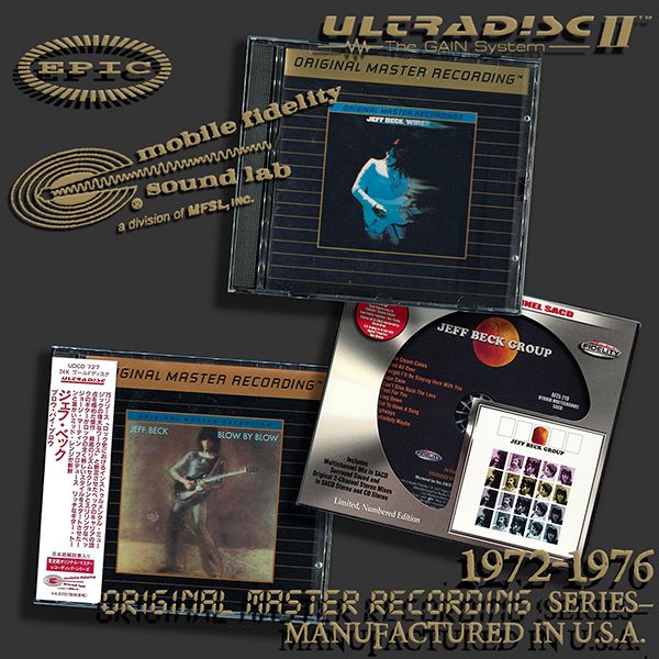 JEFF BECK «Original Master Recording» Series – (3 × CD • Mobile Fidelity Sound Lab • 1972-1976)