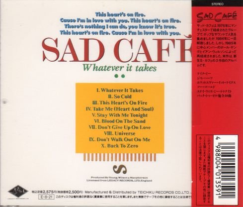 Sad Cafe - Whatever It Takes [Japan Press] (1989)
