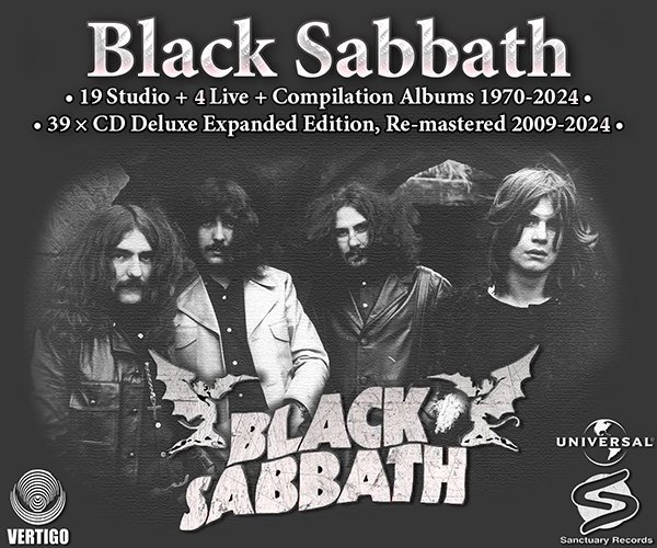 BLACK SABBATH «Discography» (39 × CD · Deluxe Expanded Edition · Issue 2009-2024)